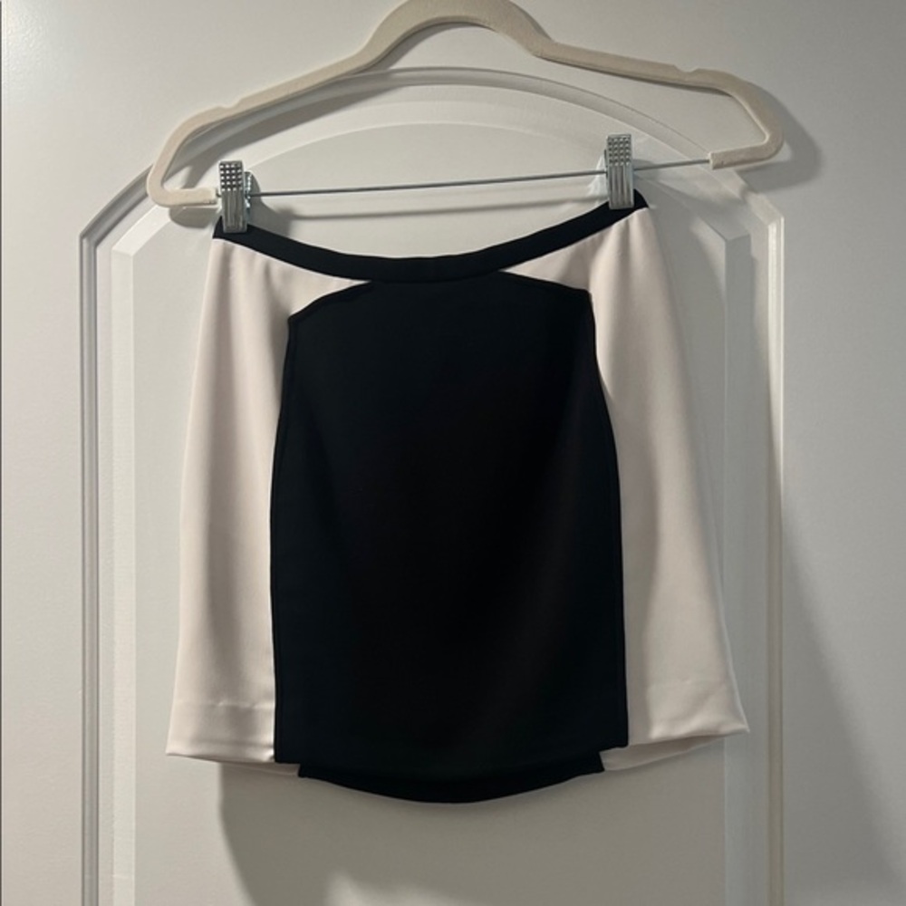 JAY GODFREY Black and White Mini Skirt